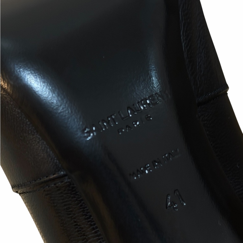 Saint Laurent Justify Snip Toe Tall High Heel Boots - Picture 7 of 7